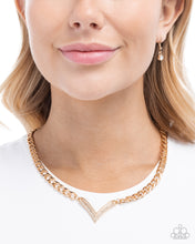 Load image into Gallery viewer, Confident Chevron - Gold - Paparazzi Accessories