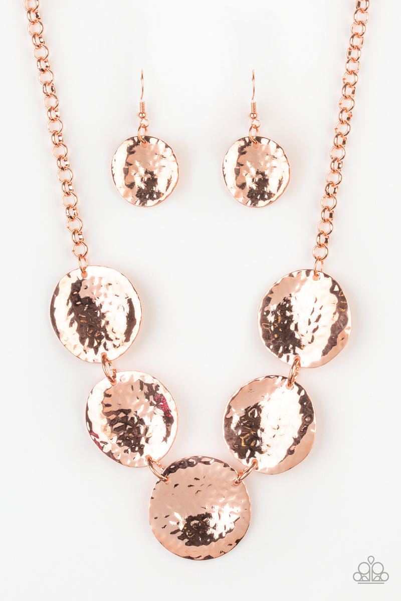 Simple sheen deals copper necklace paparazzi