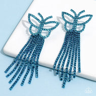Billowing Butterflies - Blue - Paparazzi Accessories