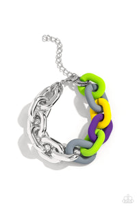 Contrasting Couture - Candid Contrast - Silver - Paparazzi Accessories