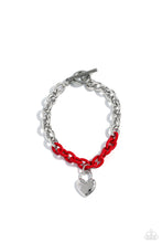Load image into Gallery viewer, Locked Down - Locked and Loved - Red - Paparazzi Accessories