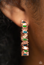 Load image into Gallery viewer, Easygoing Emeralds - Emerald Ensemble - Effortless Emeralds - Copper - Paparazzi Accessories
