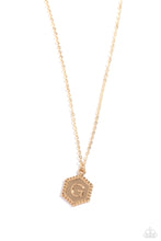 Load image into Gallery viewer, Emblematic Elegance - Gold - G - Paparazzi Accessories