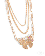 Winged Wonder - Gold - Paparazzi Accessories