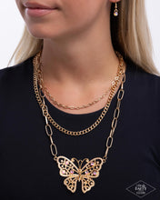Load image into Gallery viewer, Winged Wonder - Gold - Paparazzi Accessories