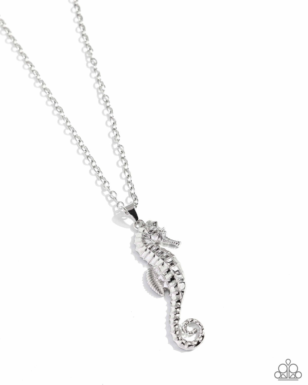 Sparkling Seahorse - Silver - Paparazzi Accessories