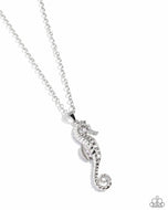 Sparkling Seahorse - Silver - Paparazzi Accessories