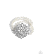 Load image into Gallery viewer, Flattering Florals - White - Paparazzi Accessories