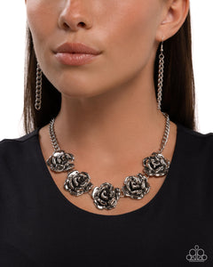 Refreshing Roses - Silver - Paparazzi Accessories