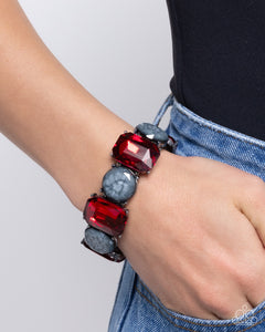Cloudy Conversation - Red - Paparazzi Accessories