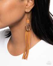 Load image into Gallery viewer, Feathered Festivity - Brass - Paparazzi Accessories