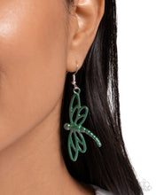 Load image into Gallery viewer, Dapper Dragonfly - Green - Paparazzi Accessories