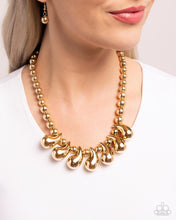 Load image into Gallery viewer, Raindrop Rebel - Gold - Paparazzi Accessories