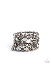 Load image into Gallery viewer, Monochromatic Mosaic - Silver - Paparazzi Accessories
