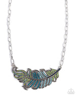 Fancy Feather - Blue - Paparazi Accessories