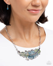 Load image into Gallery viewer, Fancy Feather - Blue - Paparazi Accessories