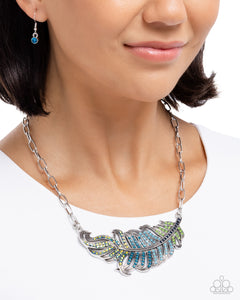 Fancy Feather - Blue - Paparazi Accessories