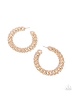 Interlocked Icing - Gold - Paparazzi Accessories