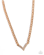 Confident Chevron - Gold - Paparazzi Accessories