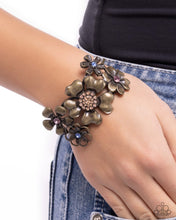 Load image into Gallery viewer, Bursting Bouquet - Brass - Paparazzi Accessories