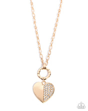 Load image into Gallery viewer, Half-Hearted Hangout - Gold - Paparazzi Accessories