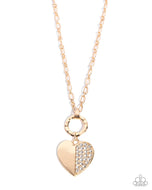 Half-Hearted Hangout - Gold - Paparazzi Accessories