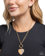Load image into Gallery viewer, Half-Hearted Hangout - Gold - Paparazzi Accessories