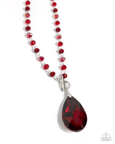 Teardrop Tale - Red - Paparazzi Accessories