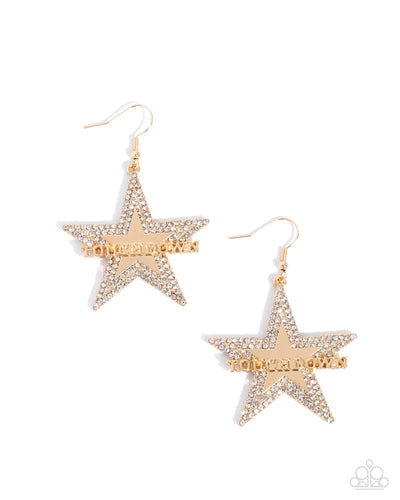 Touchdown Tribute - Gold - Paparazzi Accessories