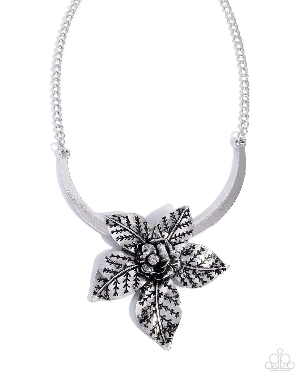 Botanical Broadcast - Silver - Paparazzi Accessories