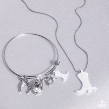 Load image into Gallery viewer, Complete Look -Boot Scootin' Bravado - Western Waltz - White - Paparazzi Accessories