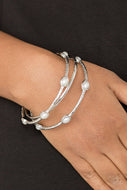 Bangle Belle - White - Paparazzi Accessories