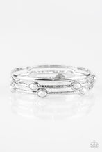 Load image into Gallery viewer, Bangle Belle - White - Paparazzi Accessories