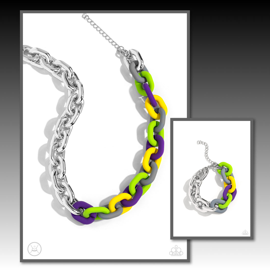 Contrasting Couture - Candid Contrast - Silver - Paparazzi Accessories
