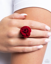 Load image into Gallery viewer, Relaxed Rosette - Red - Paparazzi Accessories