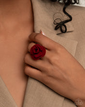 Load image into Gallery viewer, Relaxed Rosette - Red - Paparazzi Accessories
