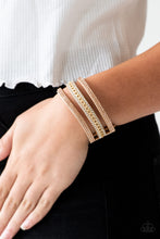 Load image into Gallery viewer, Rollin In Rhinestones - Gold - Paparazzi Accessories