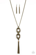Enmeshed in Mesh - Brass - Paparazzi Accessories