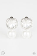 Gatsby Gleam - White Clip-On - Paparazzi Accessories