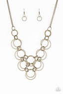 Ringing Off The Hook - Brass - Paparazzi Accessories