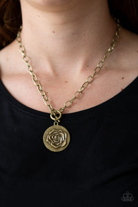 Beautifully Belle - Brass - Paparazzi Accessories
