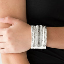 Load image into Gallery viewer, Rhinestone Rumble - White - Paparazzi Accessories
