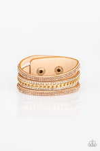 Load image into Gallery viewer, Rollin In Rhinestones - Gold - Paparazzi Accessories