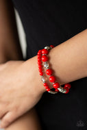 Colorful Collisions - Red - Paparazzi Accessories