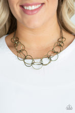 Load image into Gallery viewer, Space Walk - Brass - Paparazzi Accessories