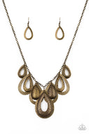 Teardrop Tempest - Brass - Paparazzi Accessories