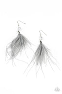 Feathered Flamboyance - Silver - Paparazzi Accessories