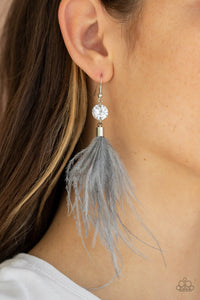 Feathered Flamboyance - Silver - Paparazzi Accessories