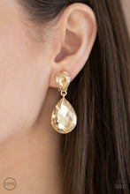 Load image into Gallery viewer, Aim For The MEGASTARS - Gold Clip-On Earrings - Paparazzi Accessories
