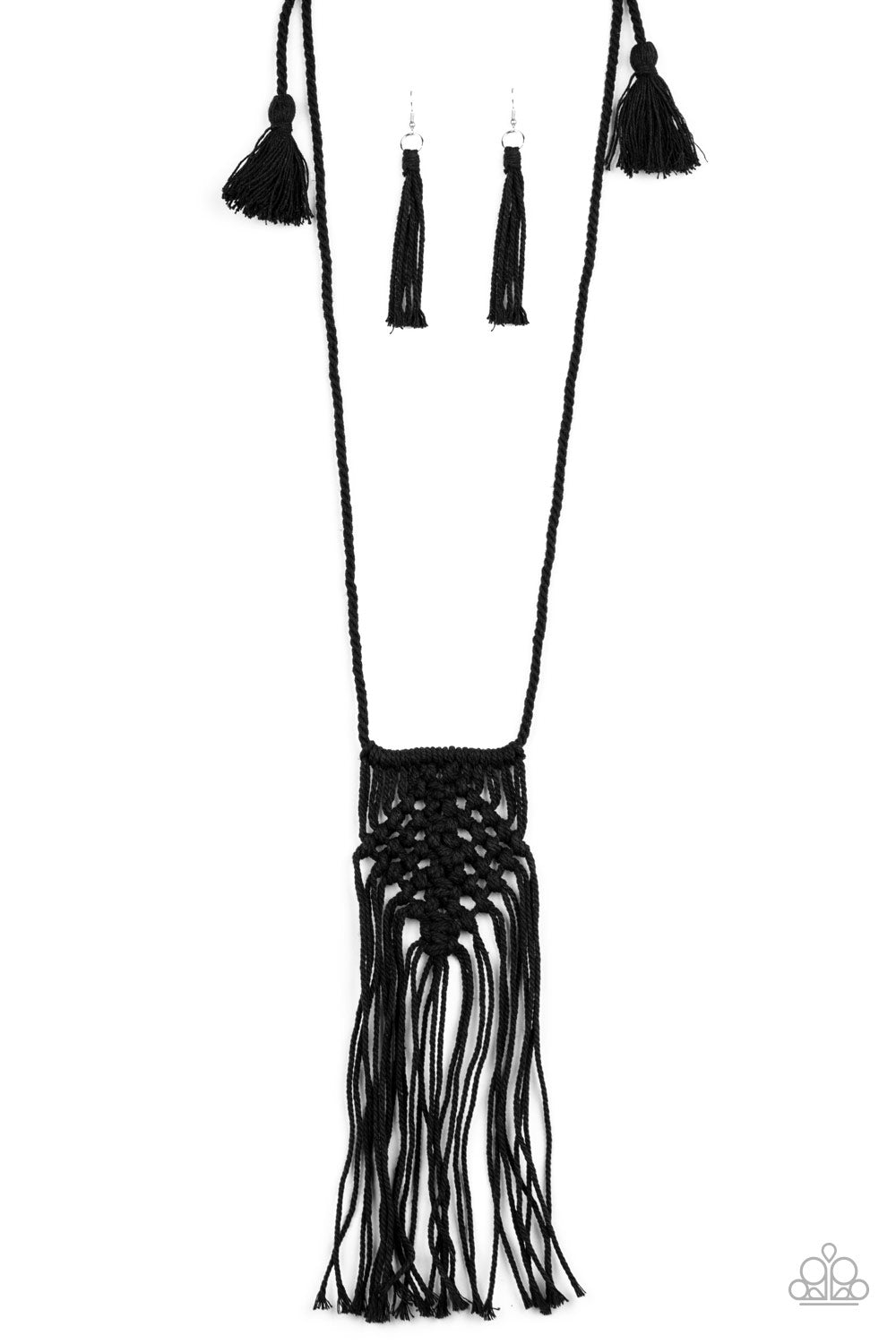 Macrame Mantra - Black - Paparazzi Accessories
